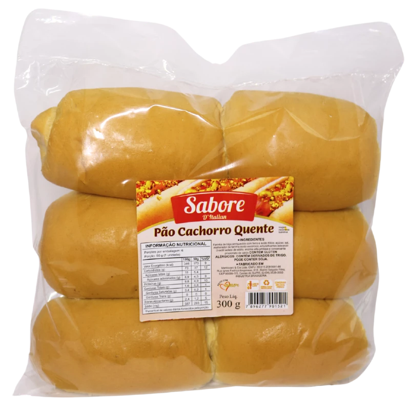 Pão de Cachorro Quente Sabore